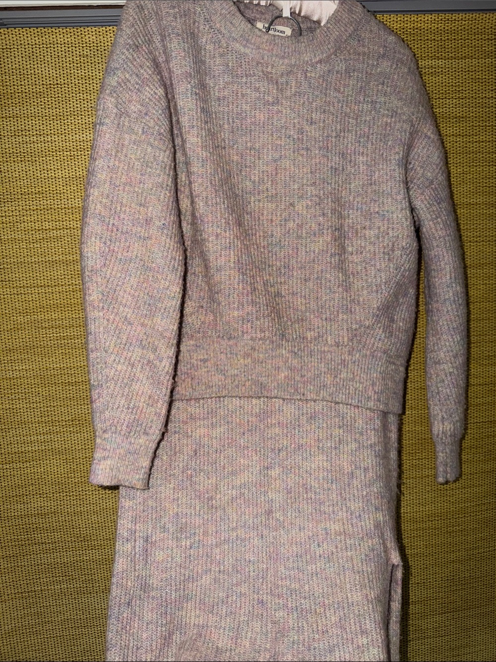 Heartloom 🩰 Pastel Speckle Crewneck Sweater & Matching MIDI Skirt